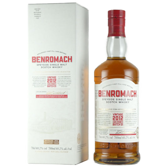 ベンロマック カスクストレングス ヴィンテージ 2012 バッチ 01 スペイサイド シングルモルトスコッチウイスキー 700ml スコットランド ウイスキー