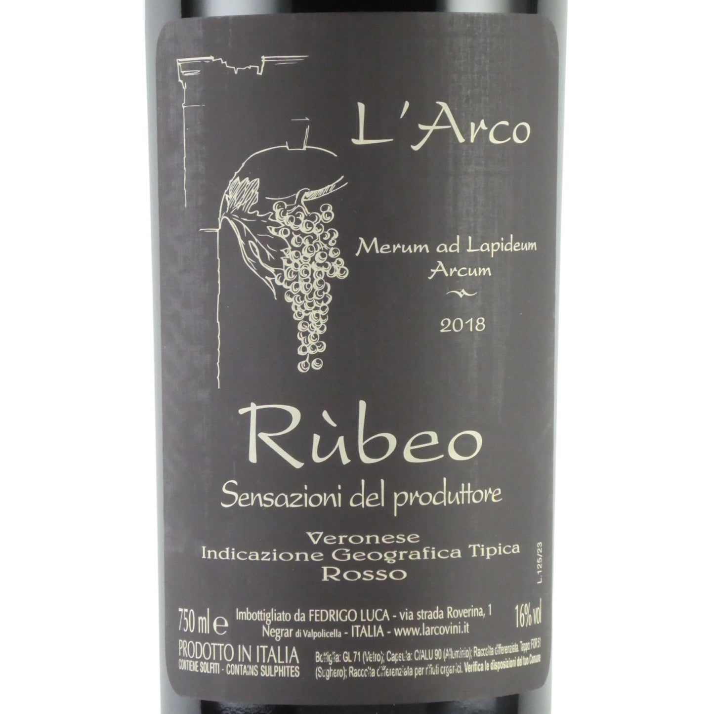 ラルコ ルベオ 2018 イタリア 赤ワイン 750ml