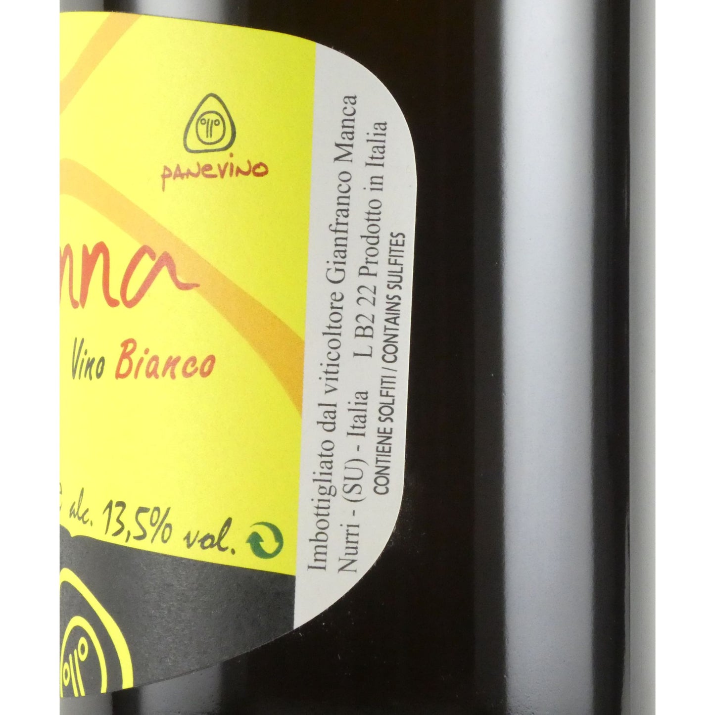 パーネヴィーノ オンナ ヴィーノ ビアンコ L B2 22 イタリア 白ワイン(オレンジワイン) 750ml