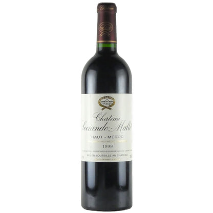 [ラベルに汚れ][1998年] シャトー ソシアンド マレ 1998 フランス ボルドー オー・メドック 赤ワイン 750ml