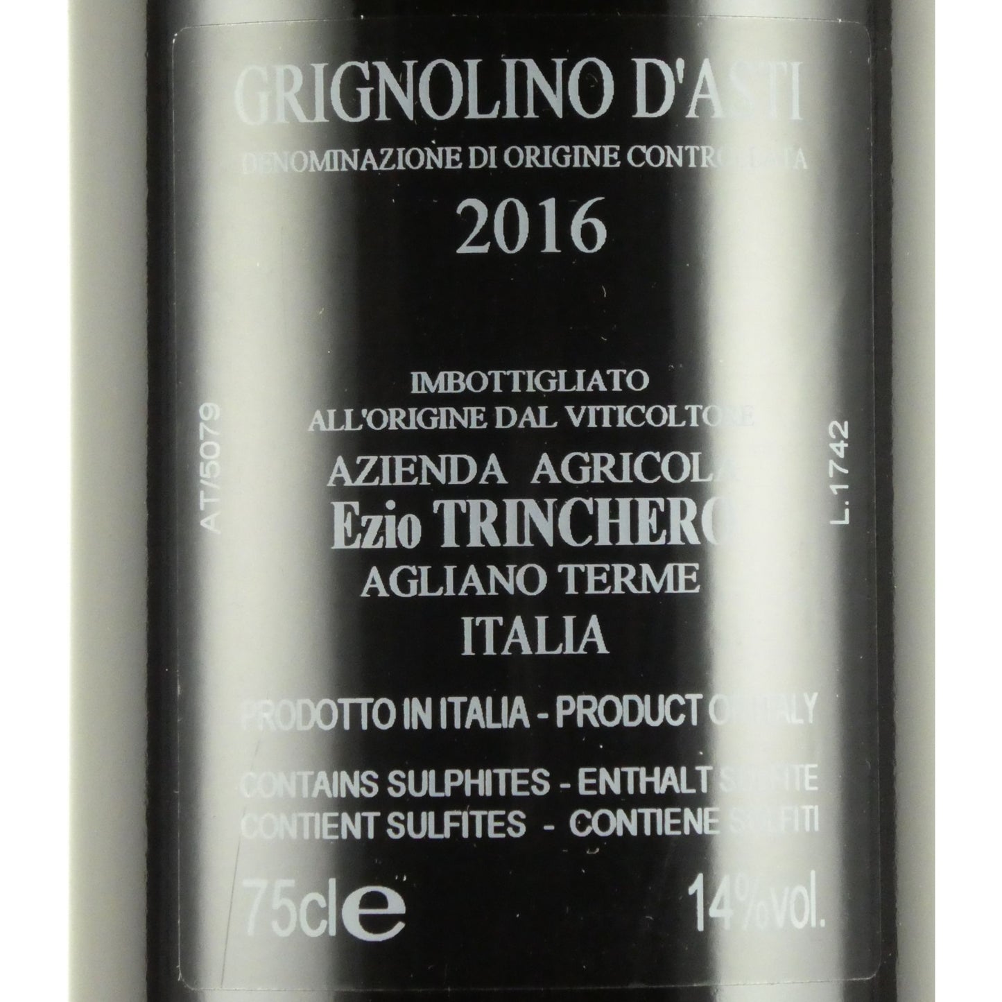 [2016年] トリンケーロ グリニョ 2016 グリニョリーノ ダスティ 750ml イタリア ピエモンテ 赤ワイン
