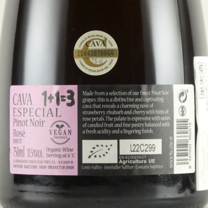 ウ メス ウ ファン トレス (1+1=3) カバ レセルバ ファミリア ブルット ロゼ エスペシアル ピノ ノワール 750ml スペイン ロゼ スパークリングワイン